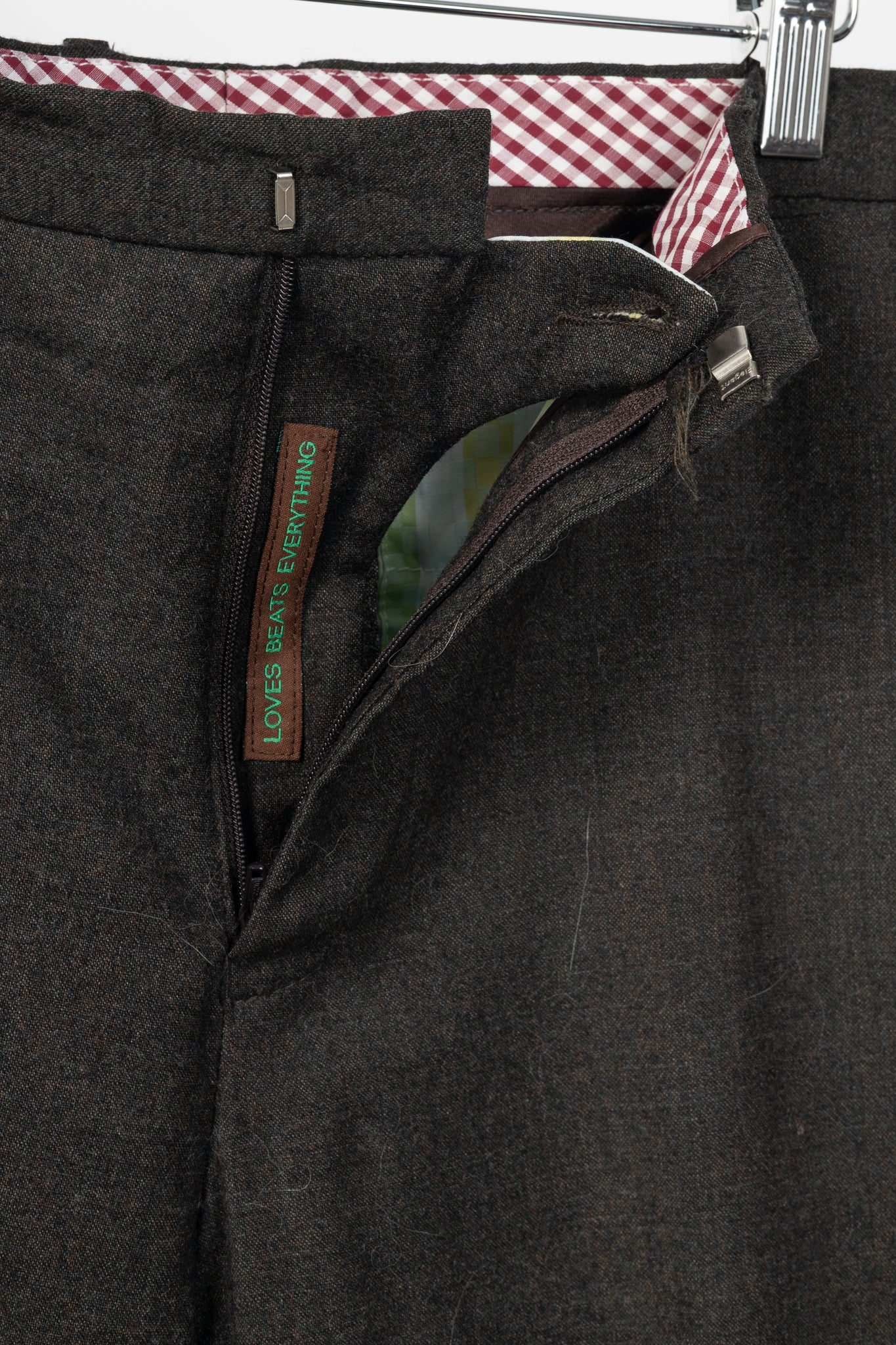 Etro Brown Wool-Flannel Straight-Leg Trousers