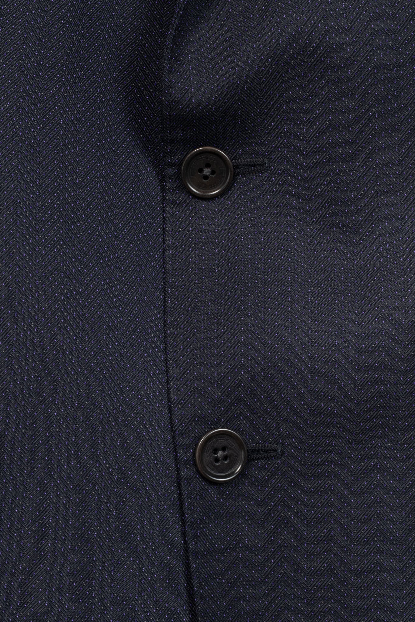 Etro Navy Herringbone Wool-Suiting Blazer
