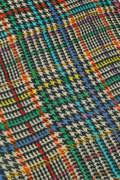 Etro Beige & Black Multicoloured Houndsooth Cashmere Scarf