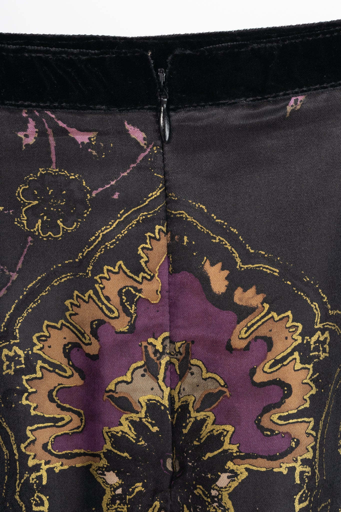 Etro Black Floral-Print Silk-Satin Pleated Mini Skirt
