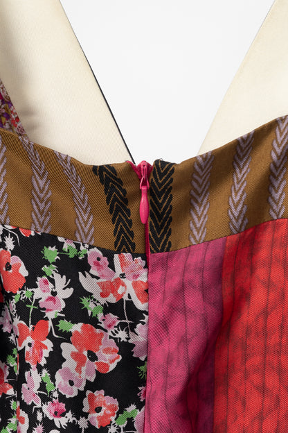 Etro Purple-Multi Paisley & Floral Silk-Satin Tank