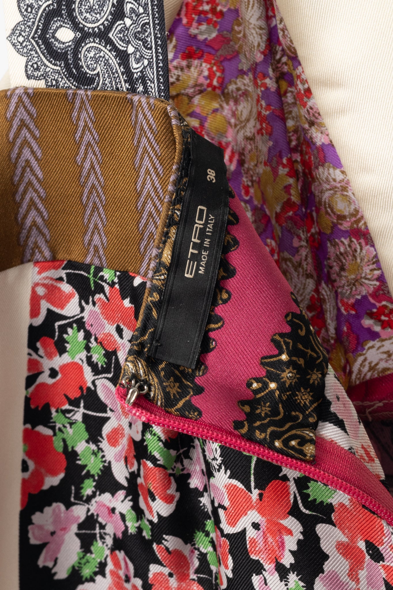 Etro Purple-Multi Paisley & Floral Silk-Satin Tank