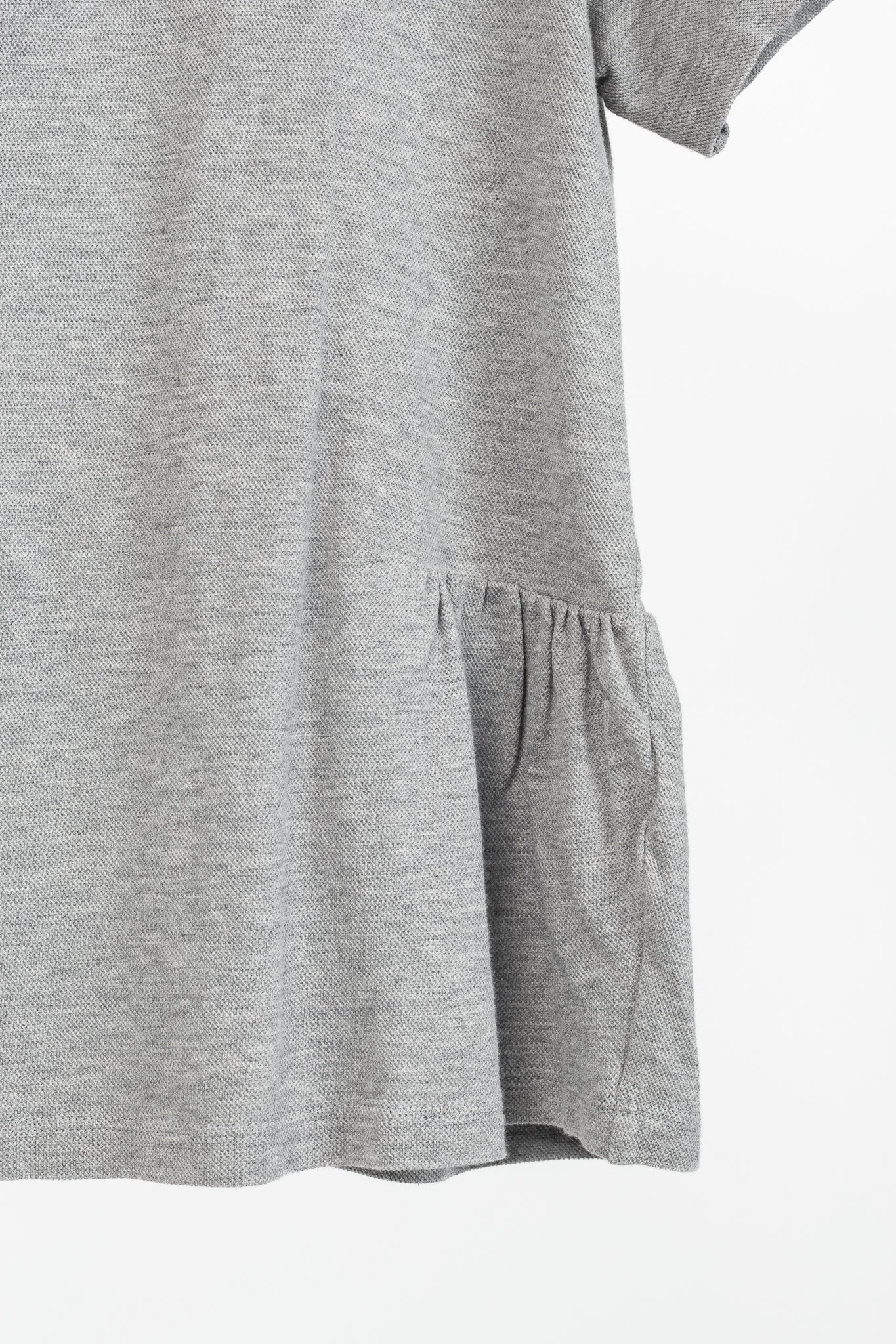 Fabiana Filippi Grey Cotton-Pique Monili Peplum T-Shirt