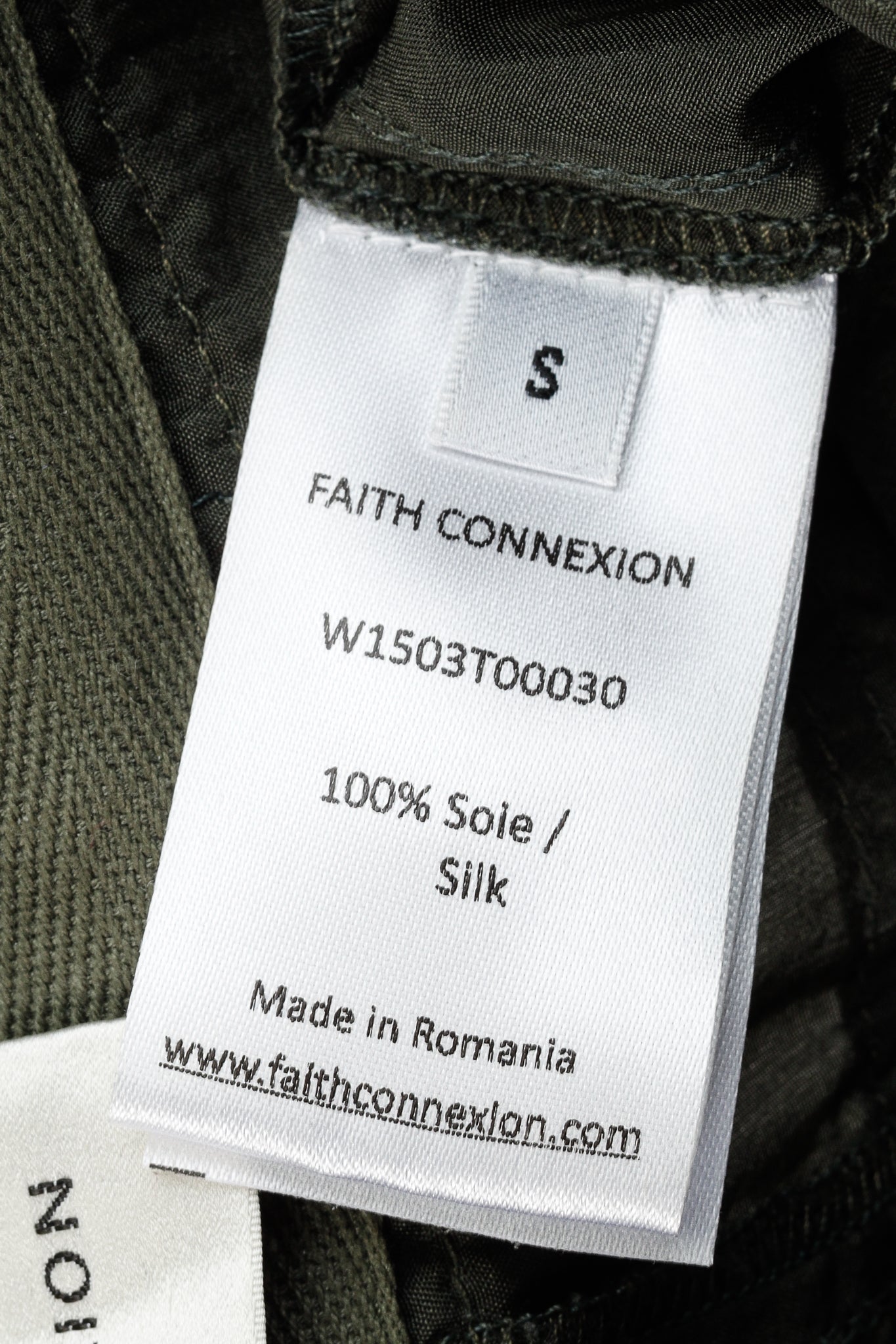 Faith Connexion Army Khaki Silk Multi Pocket Cargo Pants