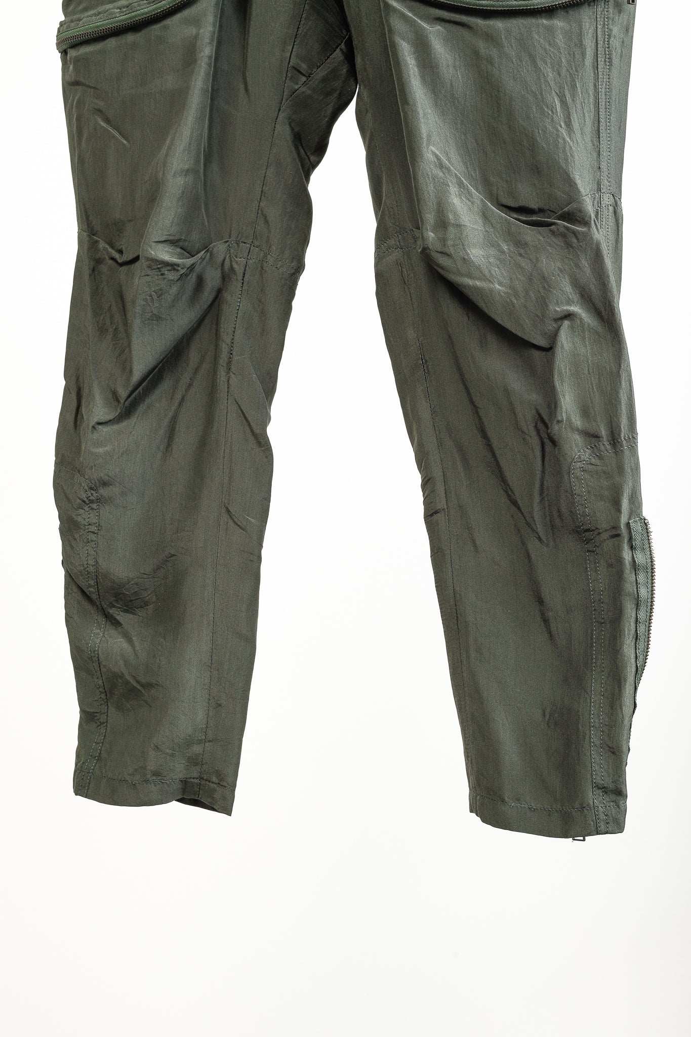 Faith Connexion Army Khaki Silk Multi Pocket Cargo Pants