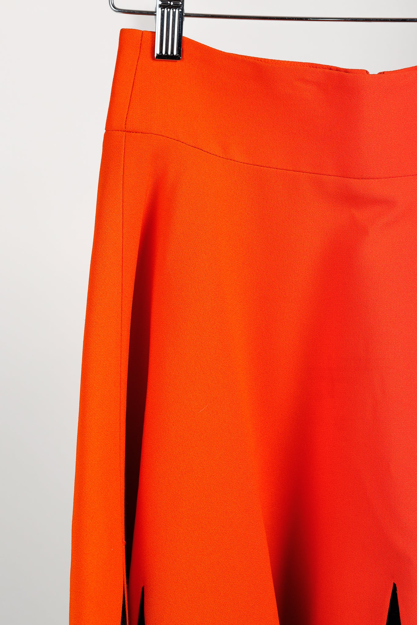 Fausto Puglisi R/16 Orange & Black Velvet Appliqué Circle Skirt