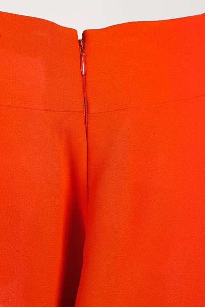 Fausto Puglisi R/16 Orange & Black Velvet Appliqué Circle Skirt