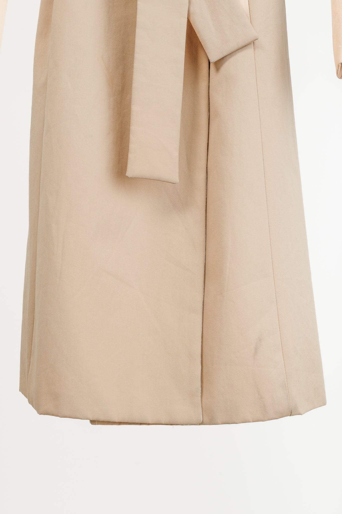 Fendi Tan Cotton Belted Pleated-Sleeve Trench Coat