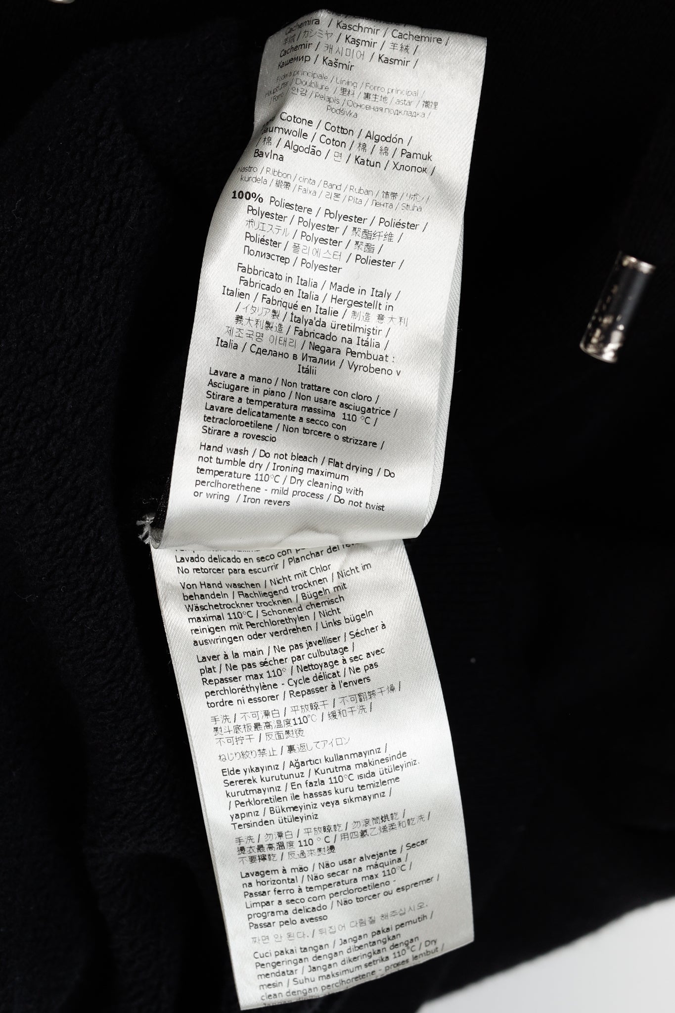 Fendi Black Taped FF Motif Hooded Sweatshirt