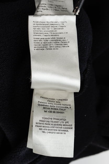 Fendi Black Taped FF Motif Hooded Sweatshirt