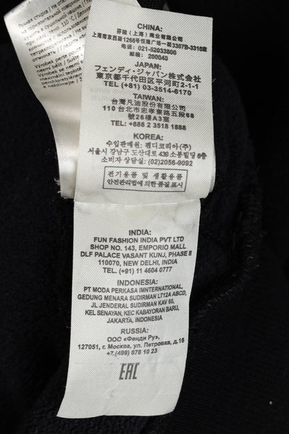 Fendi Black Taped FF Motif Hooded Sweatshirt