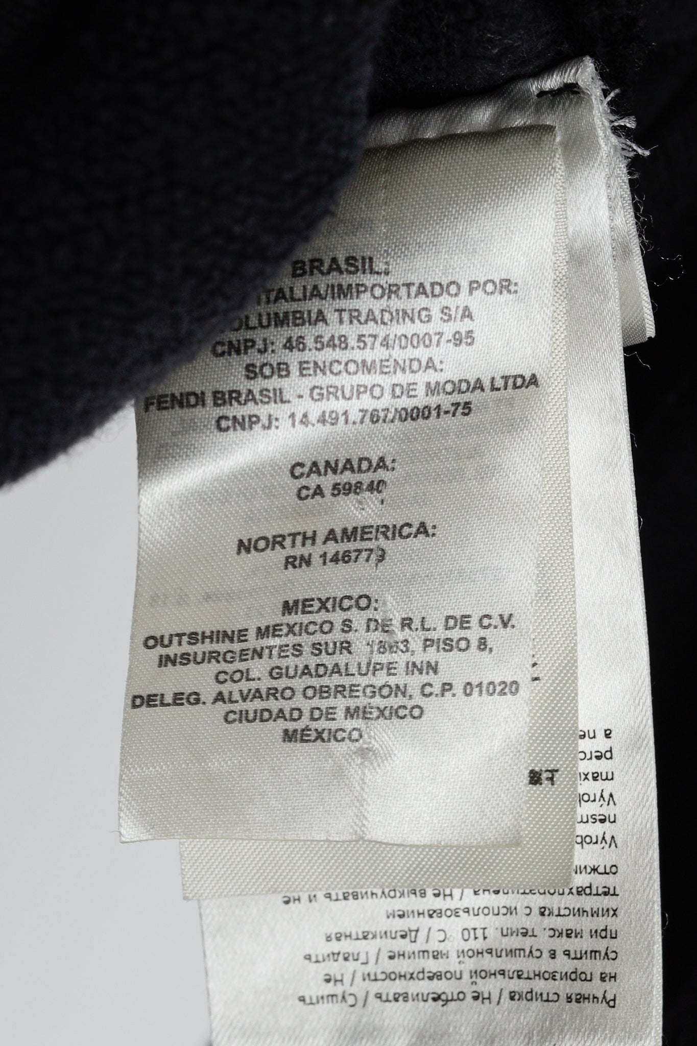 Fendi Black Taped FF Motif Hooded Sweatshirt