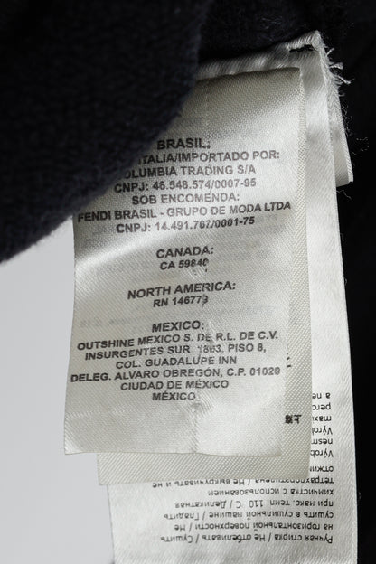 Fendi Black Taped FF Motif Hooded Sweatshirt