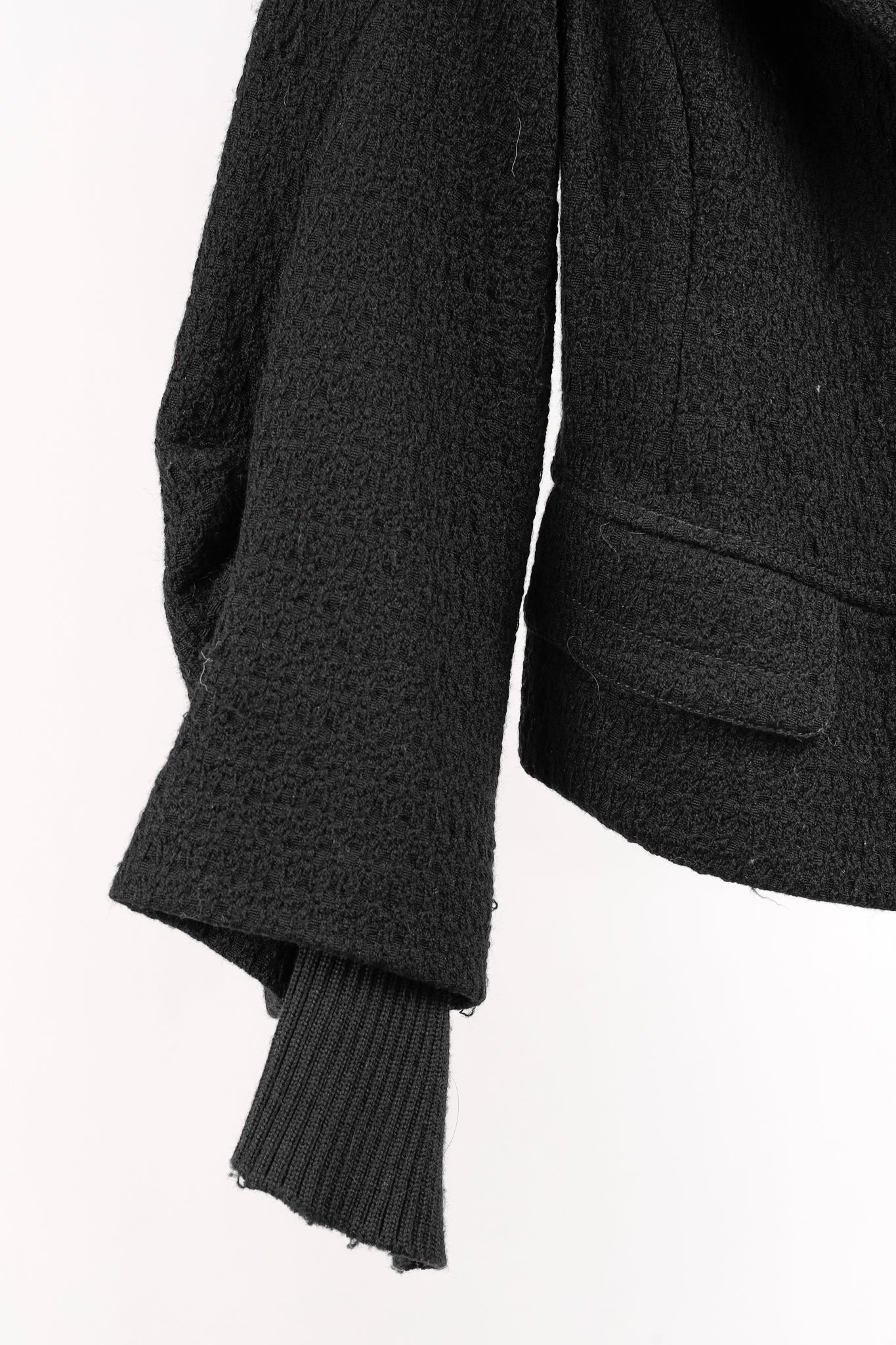 Fendi Vintage Shawl Collar Blazer in Black Textured Wool