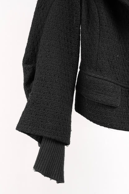 Fendi Vintage Shawl Collar Blazer in Black Textured Wool