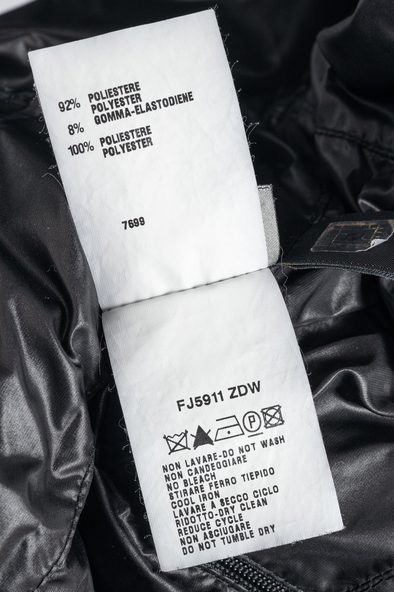 Fendi White & Black Colourblock Hidden-Hood Zip Jacket