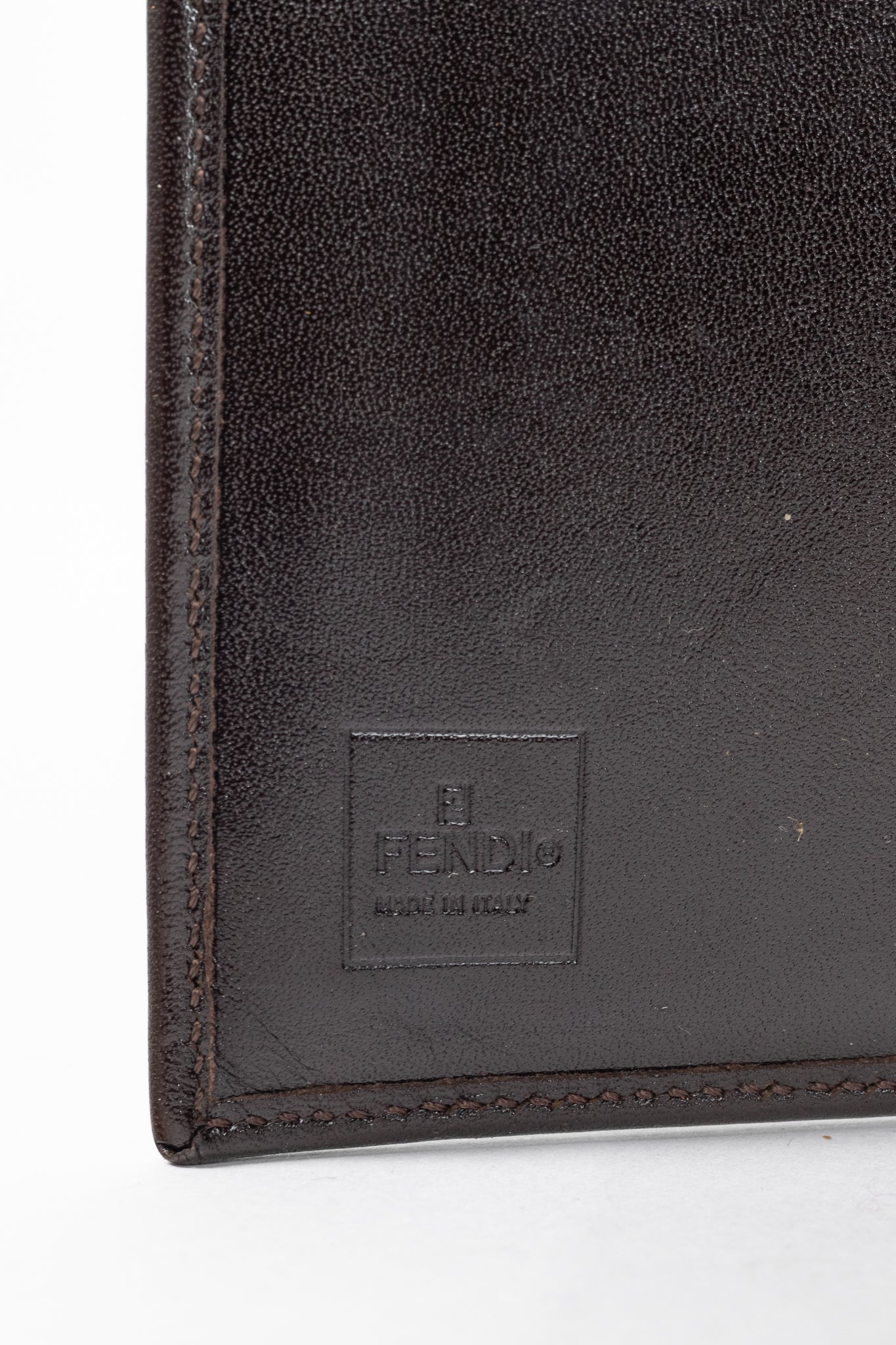 Fendi Brown Zucca Canvas Leather-Trim Agenda Cover