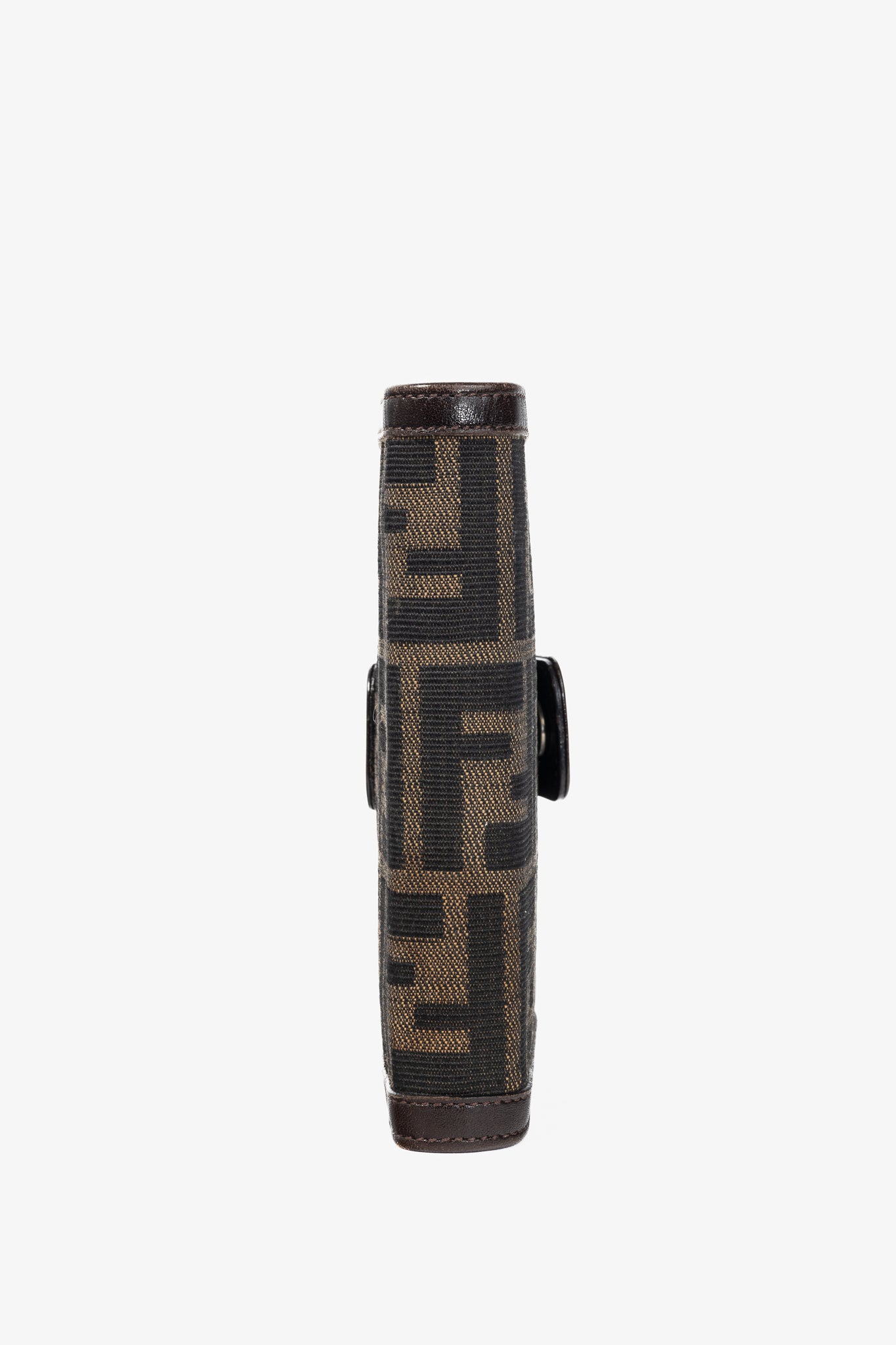 Fendi Brown Zucca Canvas Leather-Trim Agenda Cover