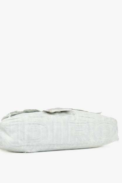 Fendi by Marc Jacobs Limited Maxi Baguette White Denim Shoulder Bag