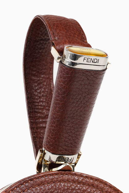 Fendi Spy SS2005 Runway Brown Leather Pleated Clutch