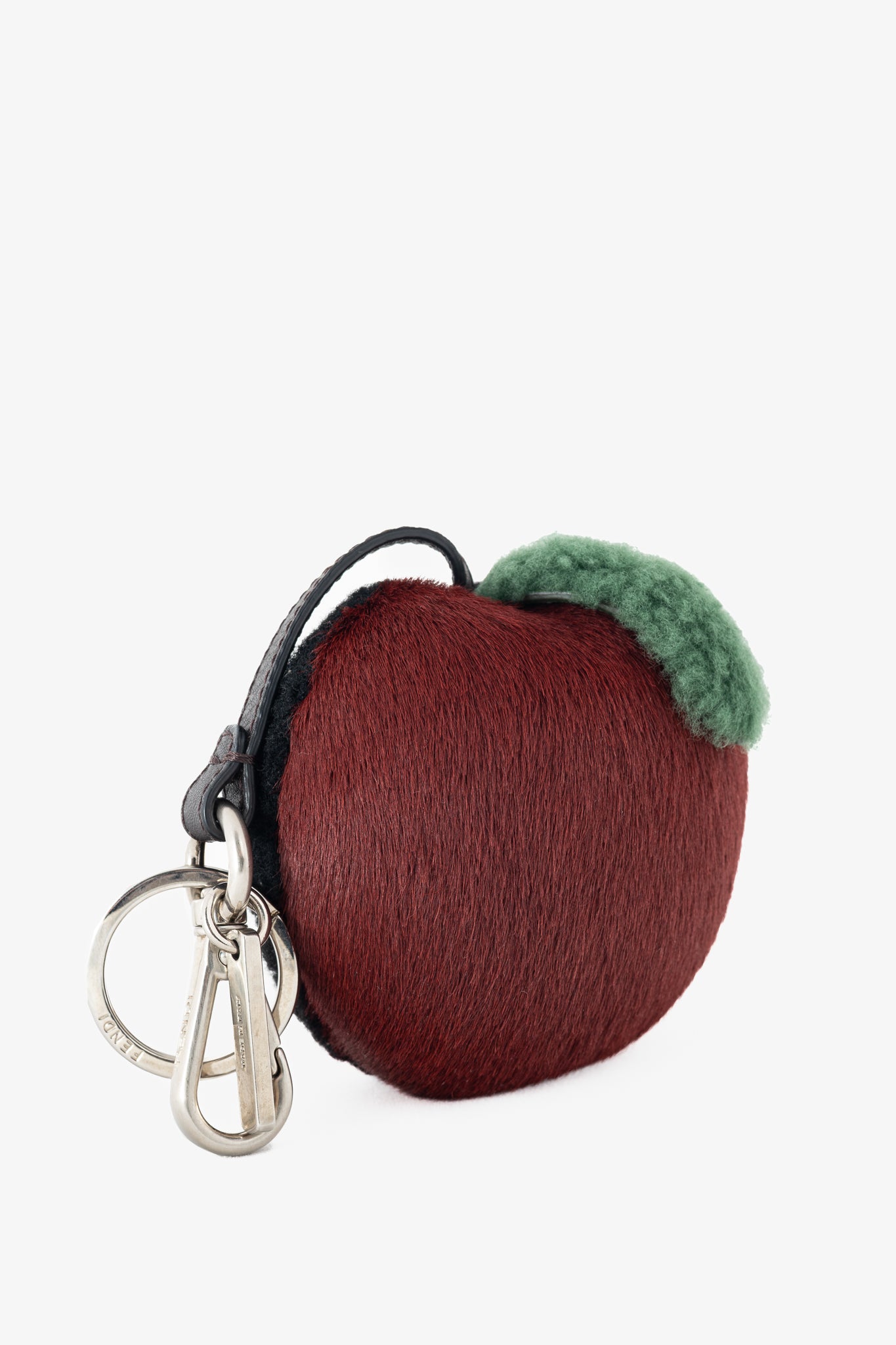 Fendi Black & Red Monster Eyes Apple Keychain