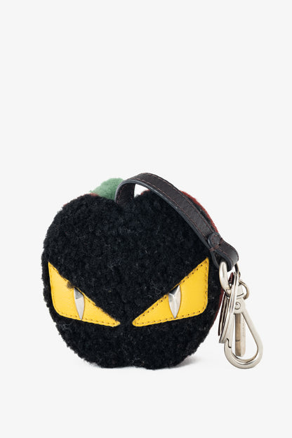 Fendi Black & Red Monster Eyes Apple Keychain