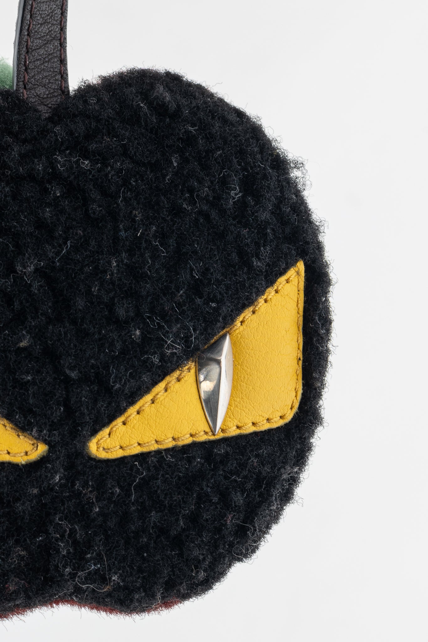 Fendi Black & Red Monster Eyes Apple Keychain