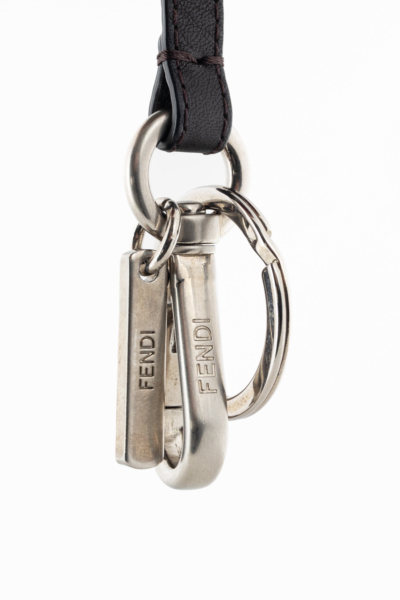 Fendi Black & Red Monster Eyes Apple Keychain