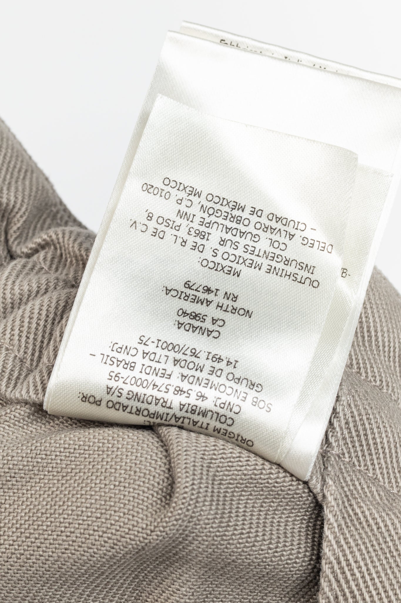 Fendi Resort 2023 Runway Baguette Taupe Cotton-Denim Cargo Mini Skirt