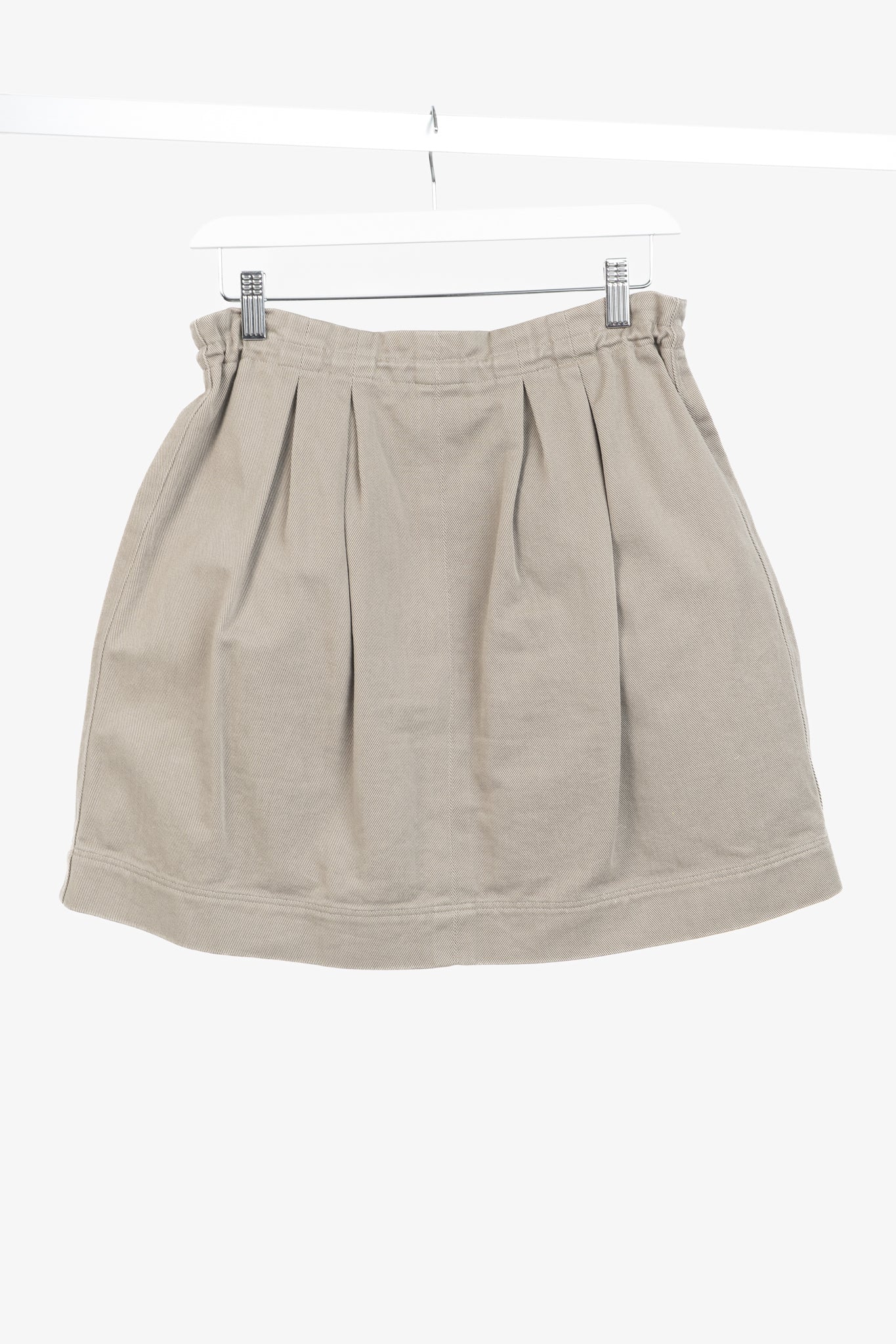 Fendi Resort 2023 Runway Baguette Taupe Cotton-Denim Cargo Mini Skirt