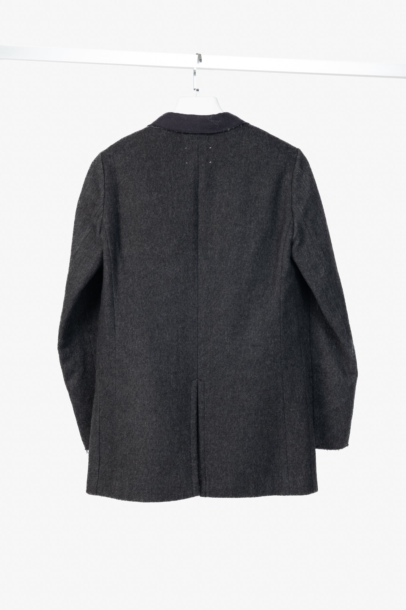 Forte Forte AW/16 Grey Wool & Alpaca Frayed-Hem Blazer