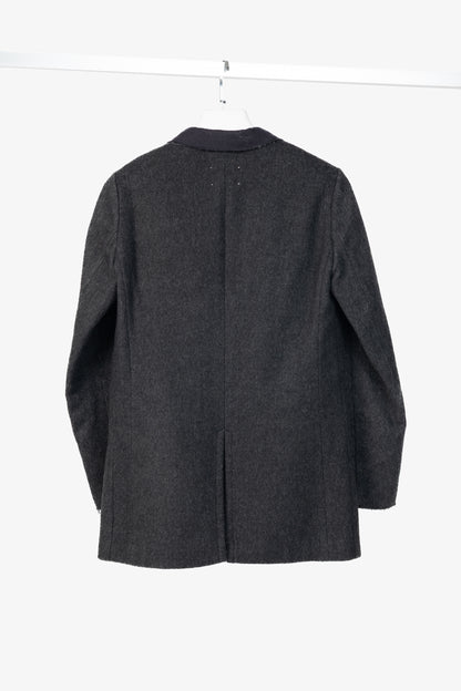 Forte Forte AW/16 Grey Wool & Alpaca Frayed-Hem Blazer