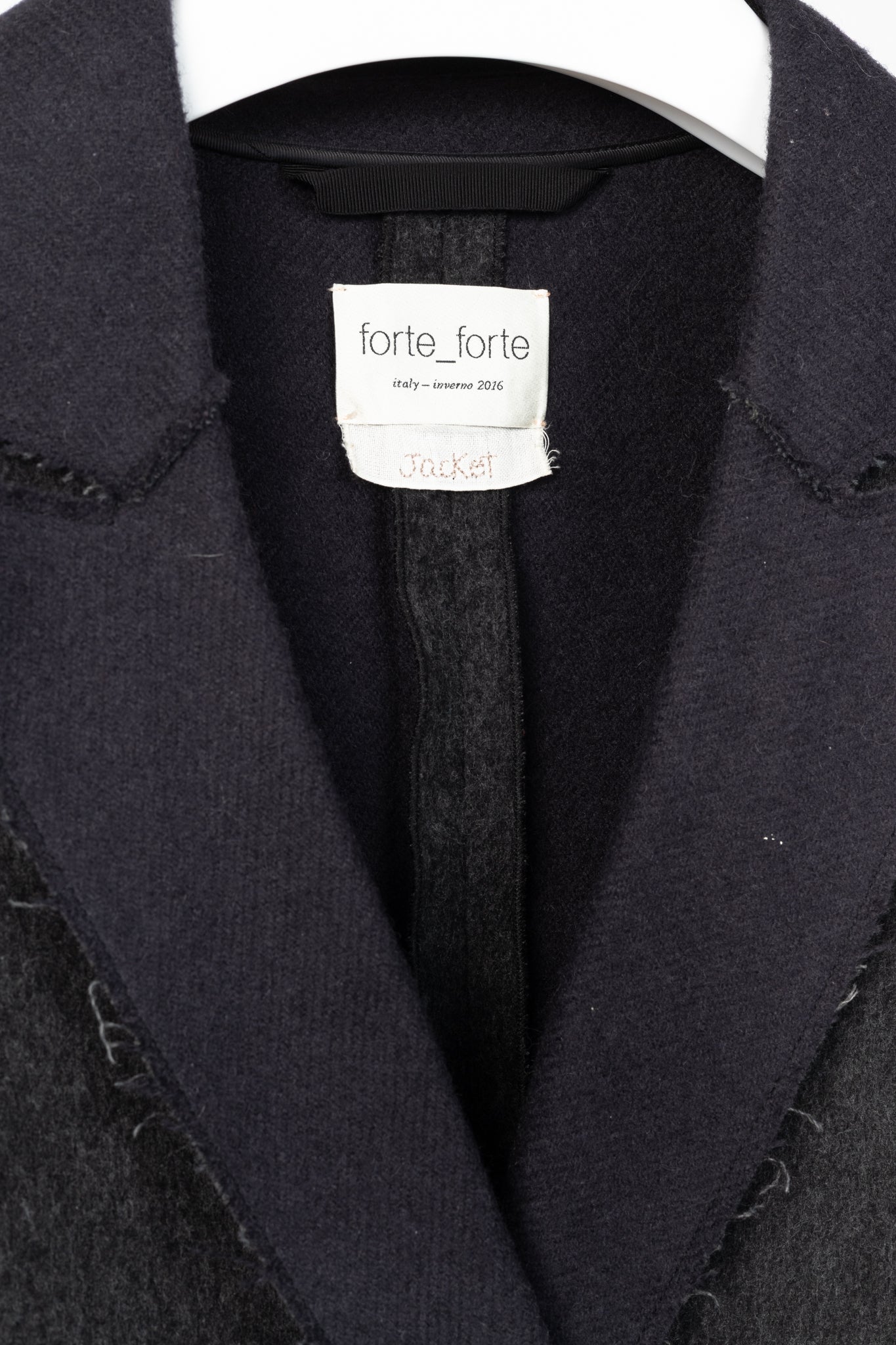 Forte Forte AW/16 Grey Wool & Alpaca Frayed-Hem Blazer