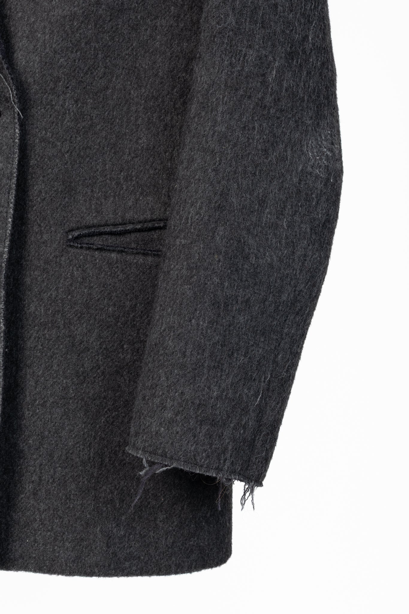 Forte Forte AW/16 Grey Wool & Alpaca Frayed-Hem Blazer