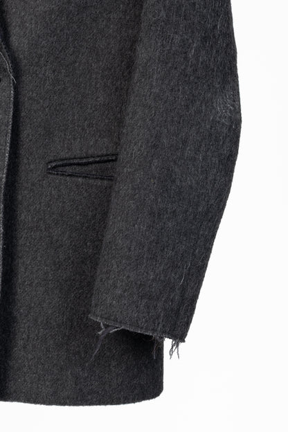 Forte Forte AW/16 Grey Wool & Alpaca Frayed-Hem Blazer