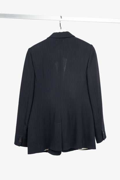 Forte Forte AW/14 Navy Wool-Blend Crepe Single-Breasted Blazer