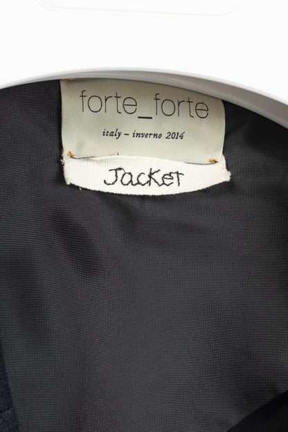 Forte Forte AW/14 Navy Wool-Blend Crepe Single-Breasted Blazer