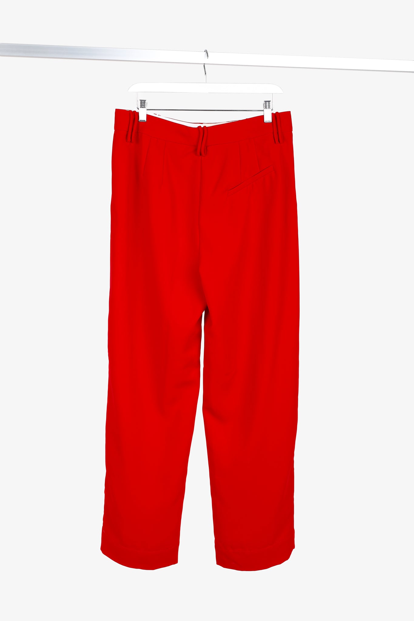 Ganni Barbados Cherry Red Twill Suiting Trousers