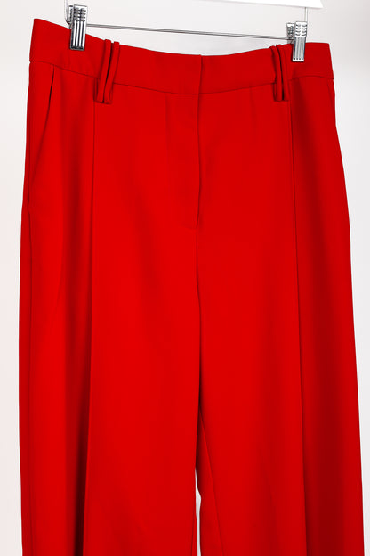 Ganni Barbados Cherry Red Twill Suiting Trousers