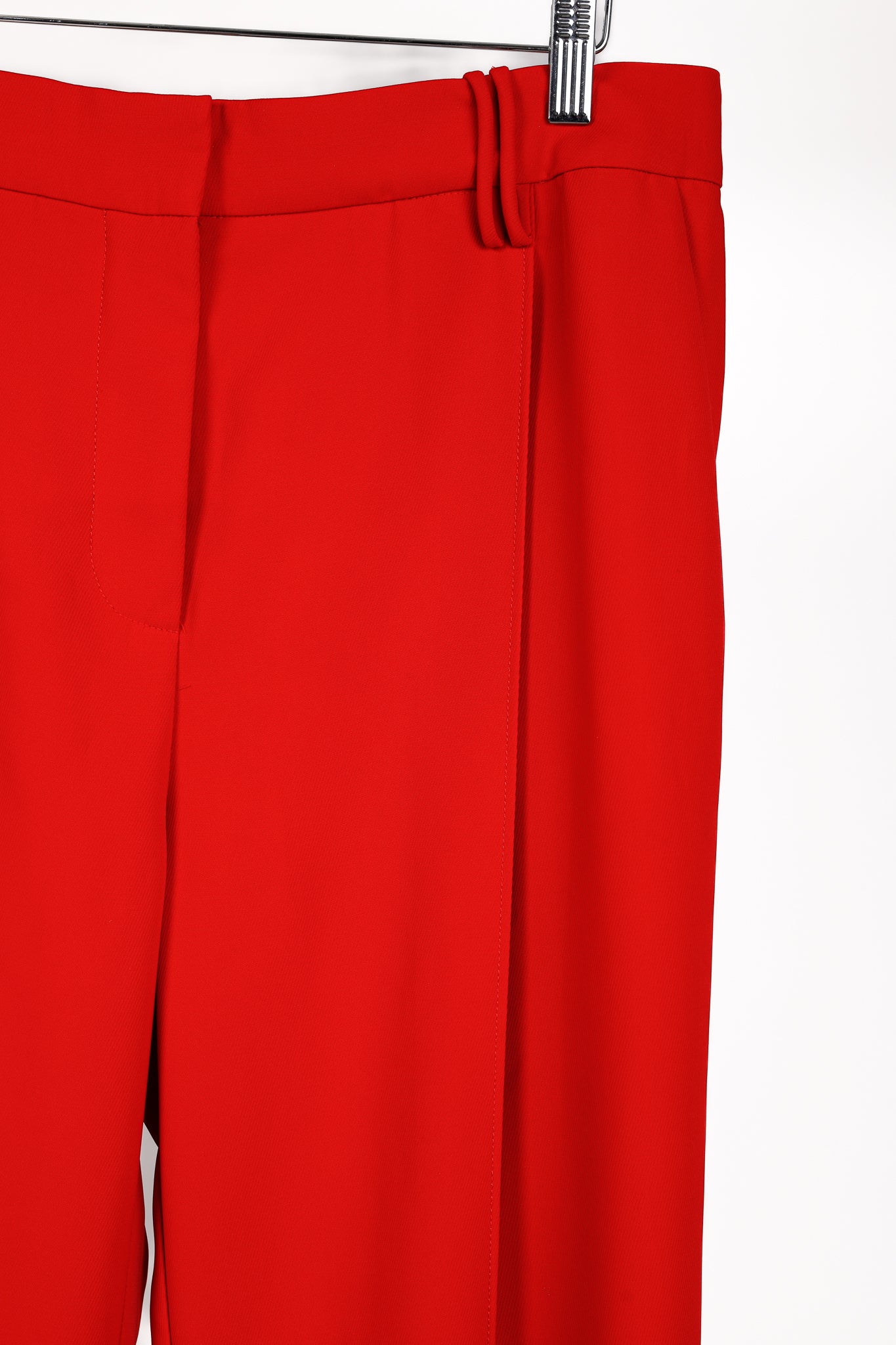 Ganni Barbados Cherry Red Twill Suiting Trousers