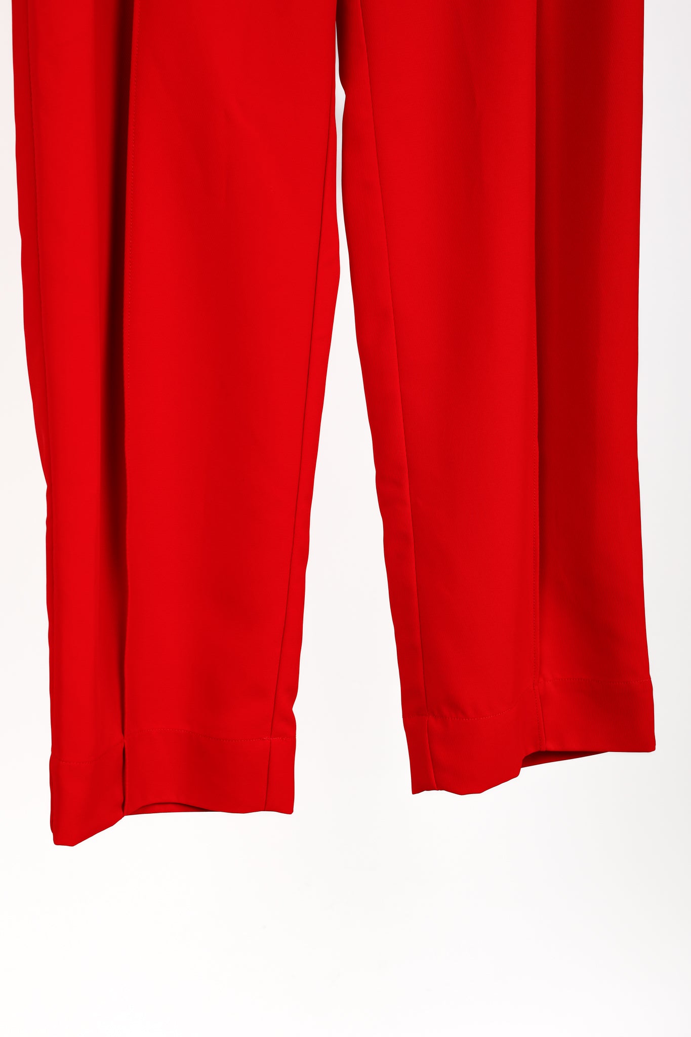 Ganni Barbados Cherry Red Twill Suiting Trousers