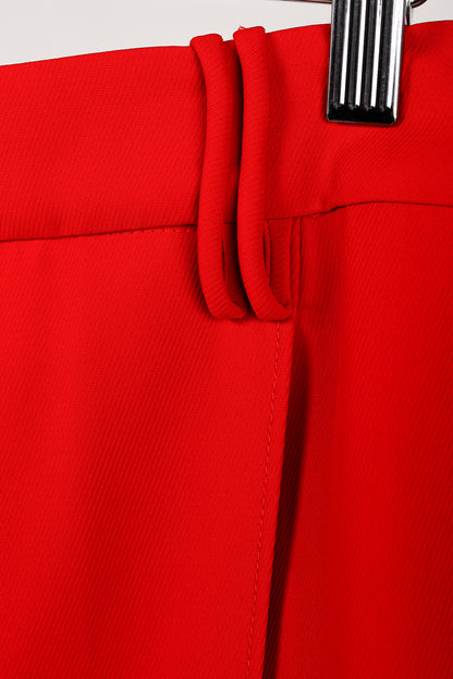 Ganni Barbados Cherry Red Twill Suiting Trousers