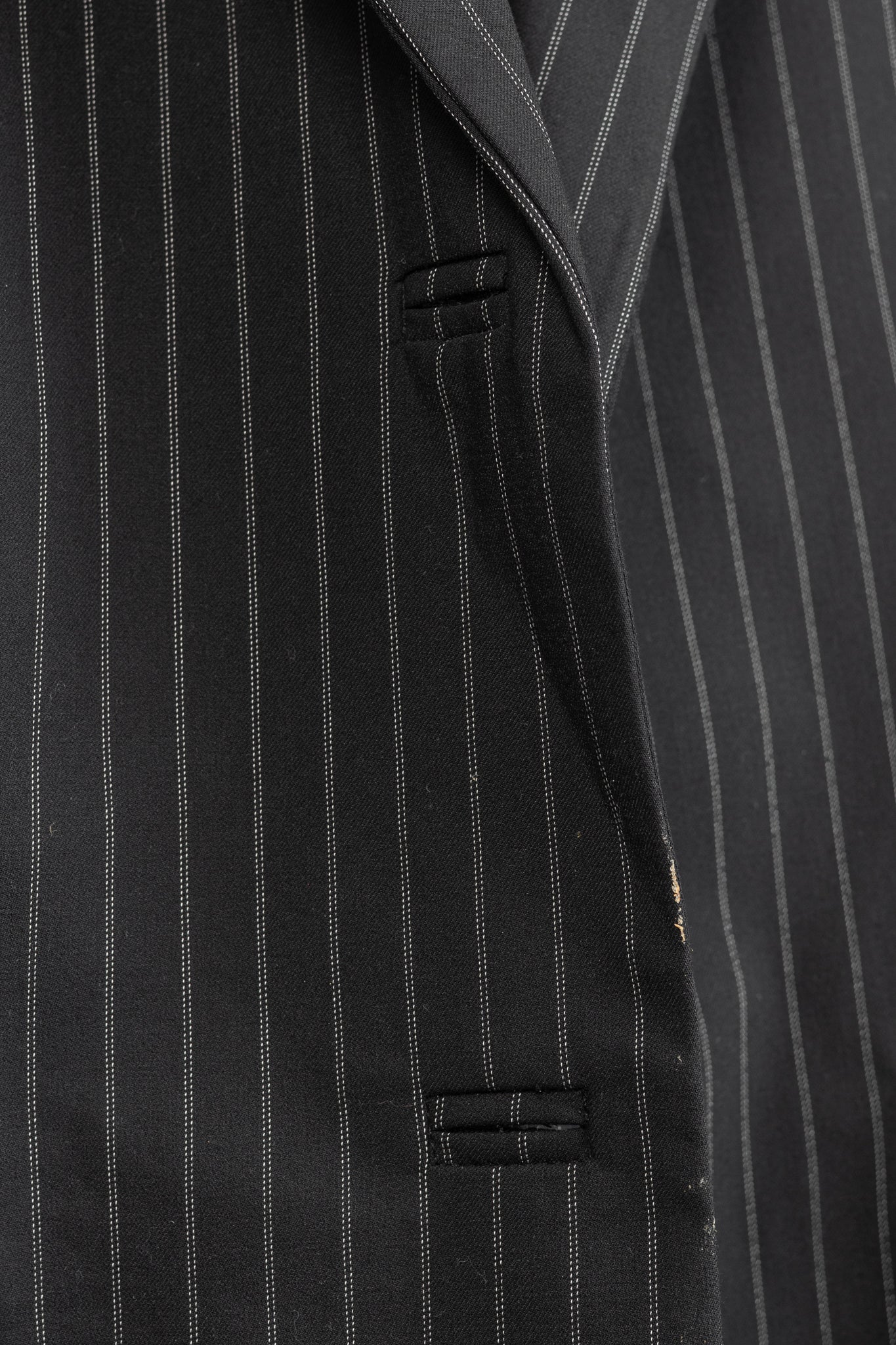 Ganni Black Pinstripe Oversized Blazer