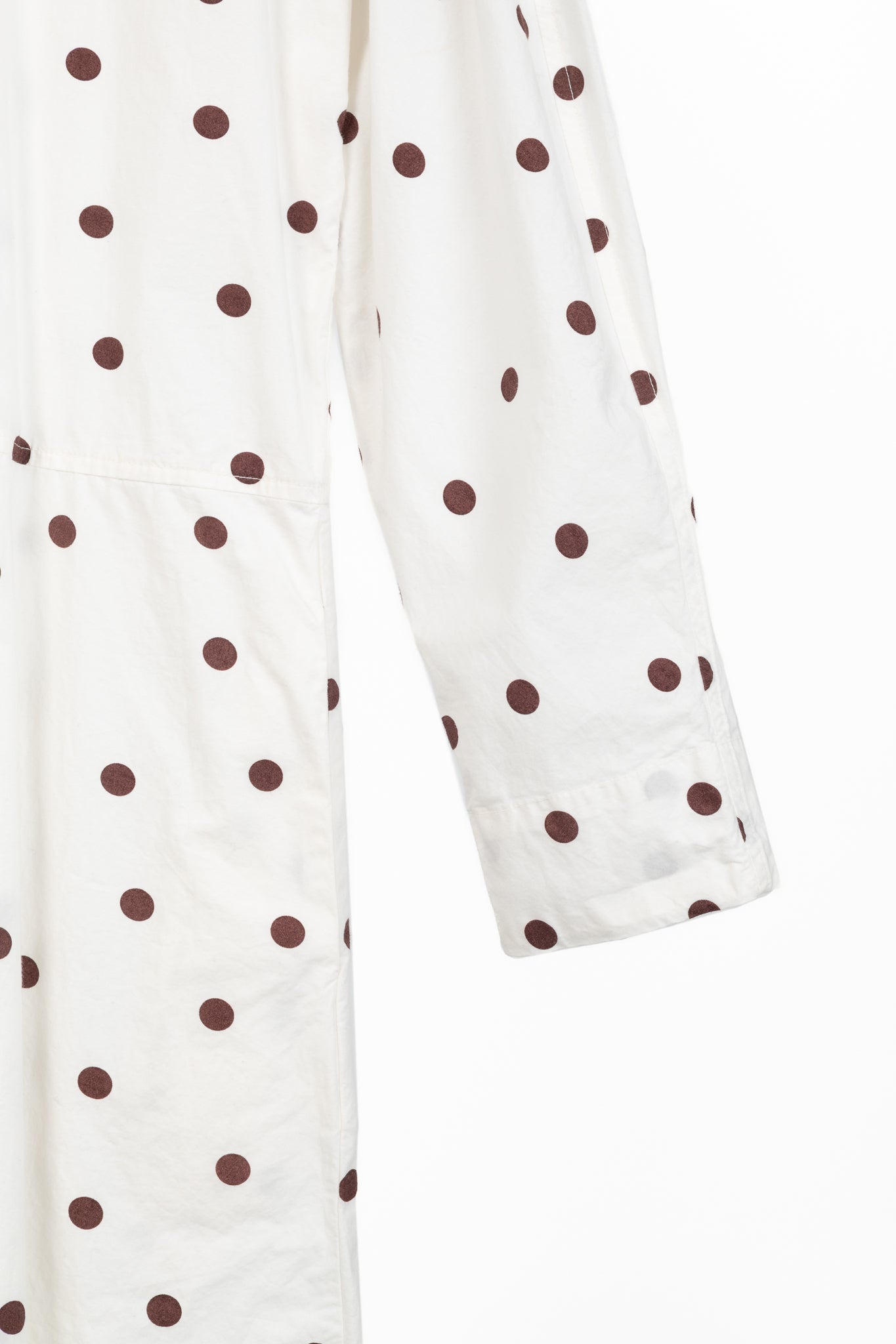 Ganni SS/20 White Polka-Dot Cotton-Poplin Midi Dress