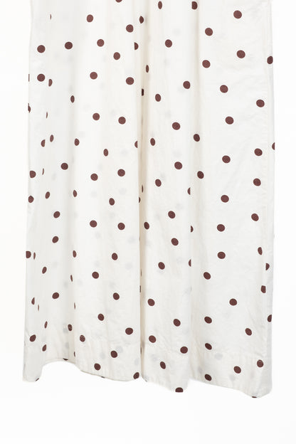 Ganni SS/20 White Polka-Dot Cotton-Poplin Midi Dress