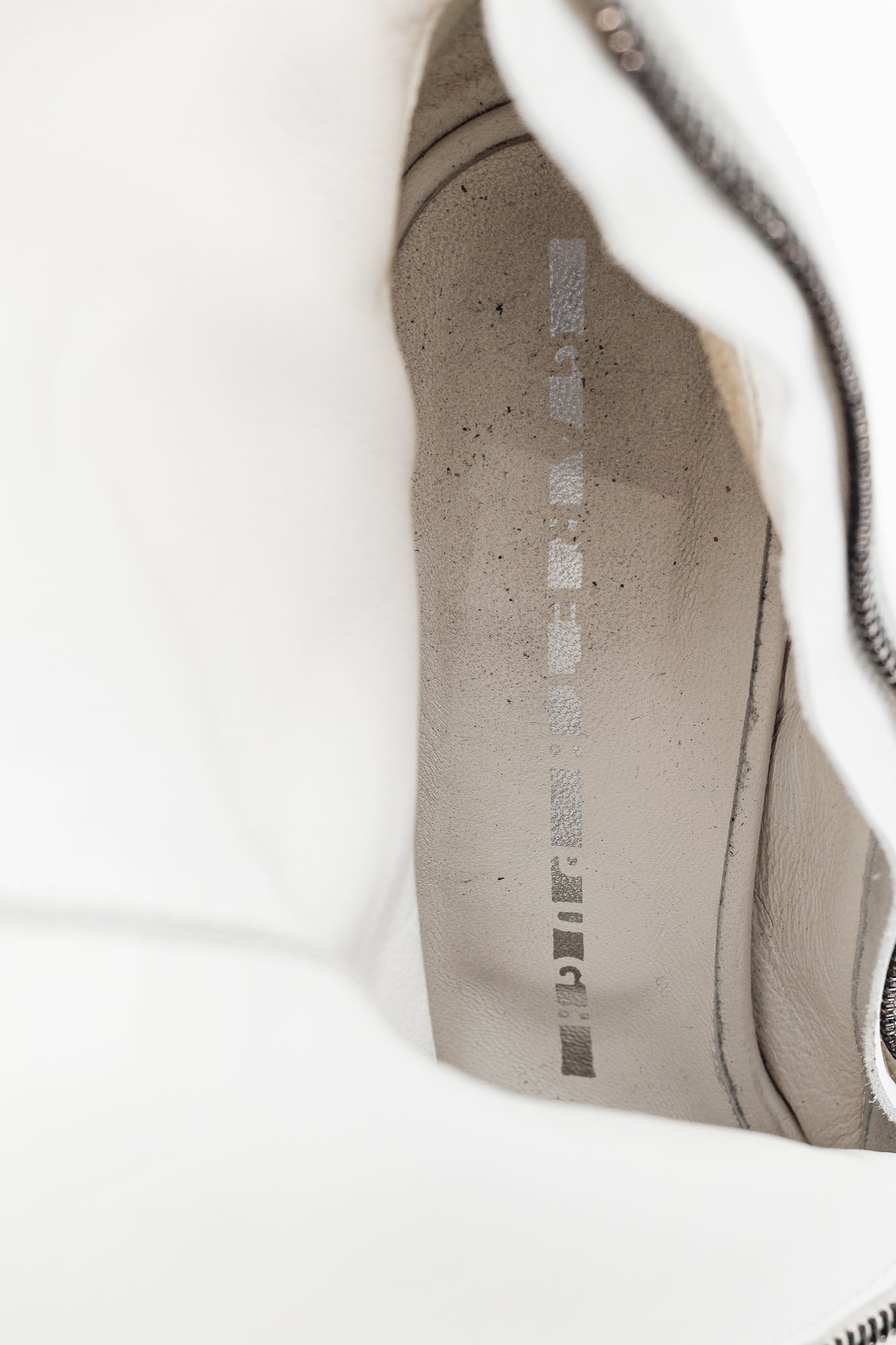 Gareth Pugh SS/14 Runway White Leather Angular-Heel Ankle Boots