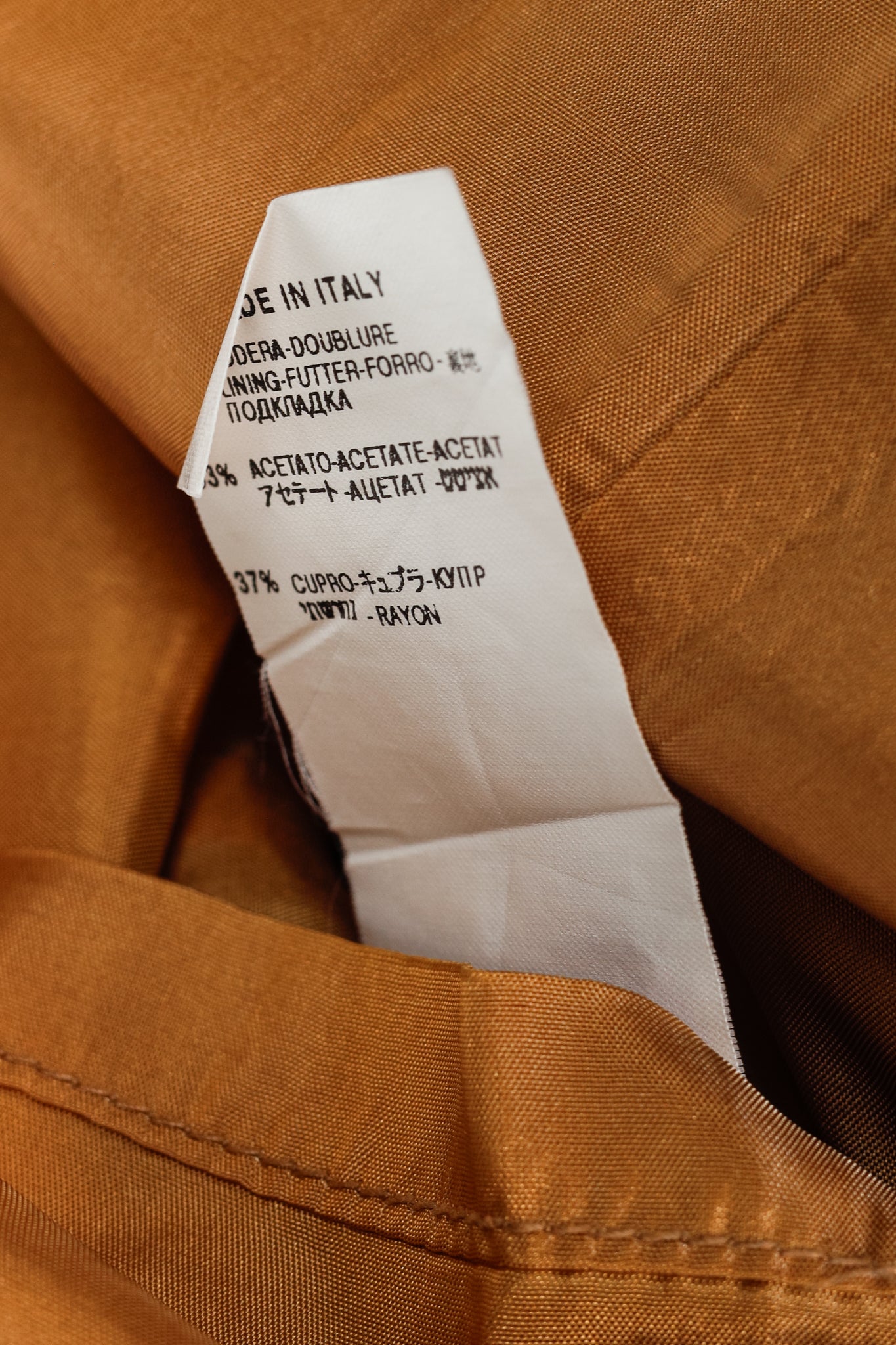 Gianfranco Ferre Studio Tan Taffeta Midi Dress