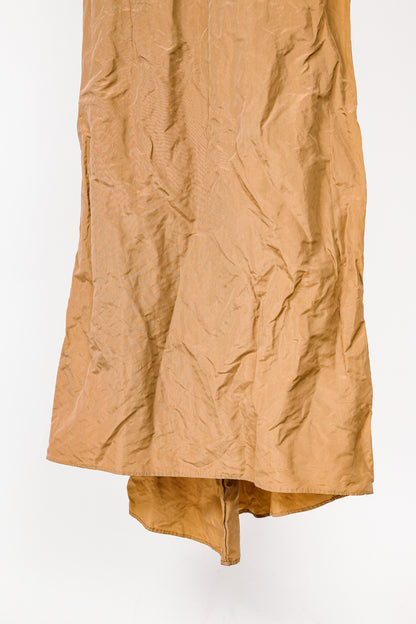 Gianfranco Ferre Studio Tan Taffeta Midi Dress