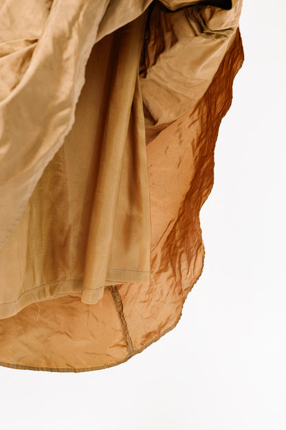 Gianfranco Ferre Studio Tan Taffeta Midi Dress