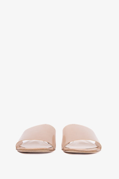 Gianvito Rossi Cosmic Nude Plexi Leather Flat Sandals
